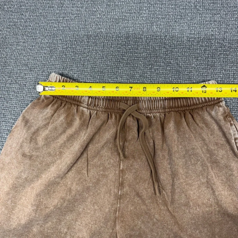 Von Dutch Mens Brown Acid Wash Sweat Shorts Purple Logo Size Small‎
